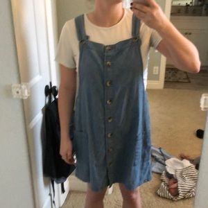 Topshop pinafore overall dress